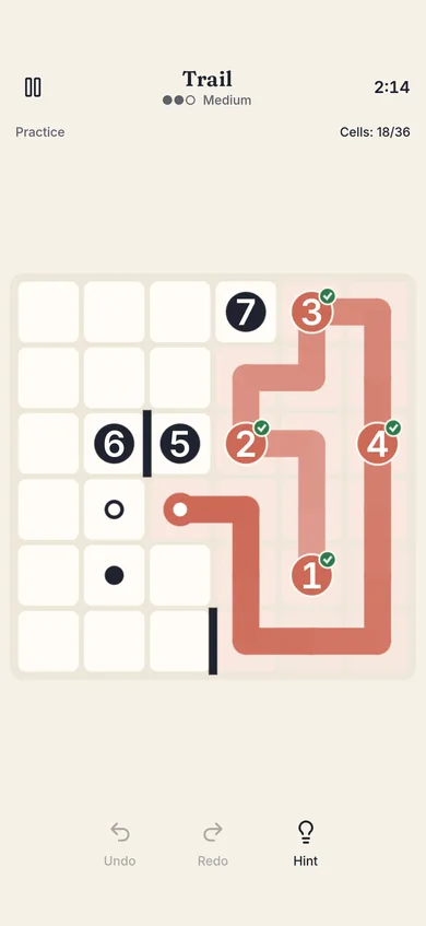 a Trail game in progress